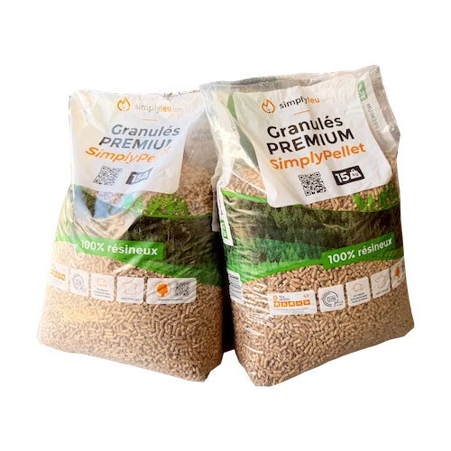 Premium-Holzpellets – 65 Säcke à 975 kg