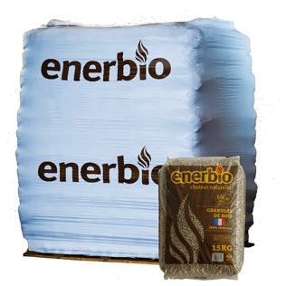 Granulés de bois Premium Enerbio – Sacs de 15 kg