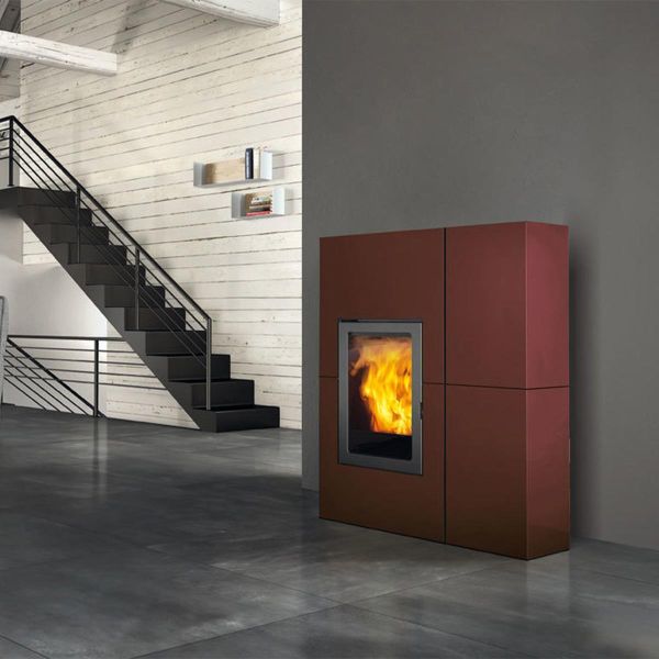 Pelletofen Edilkamin Blade 12++ Evo 12,1 kW - Ausführung: Stahl Bronze