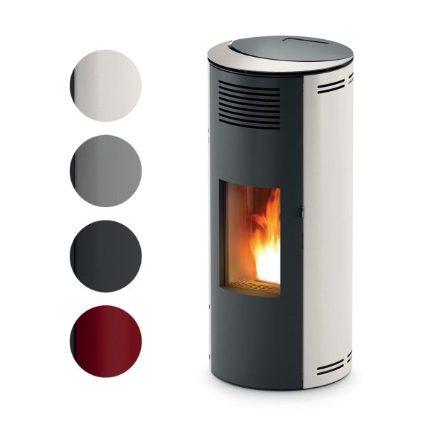 Pelletofen RED Minta Air 8 R 8,1 kW - Ausführung: Metall 304_Bordeaux