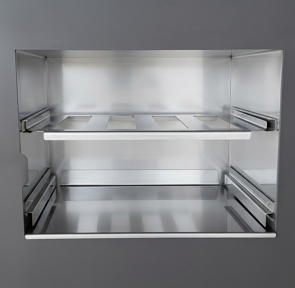 EEK A+ Küchenofen Holzherd ECO LUX INOX, Edelstahlbackfach, bordeaux, linke Version - 7,1 kW