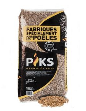 Granulés bois PIKS – 15 kg - DINplus