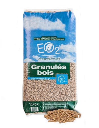 Granulés bois EO2 - sac 15kg – DINplus