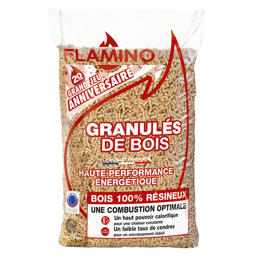 Holzpellets FLAMINO – Palette mit 72 Säcken à 15 kg