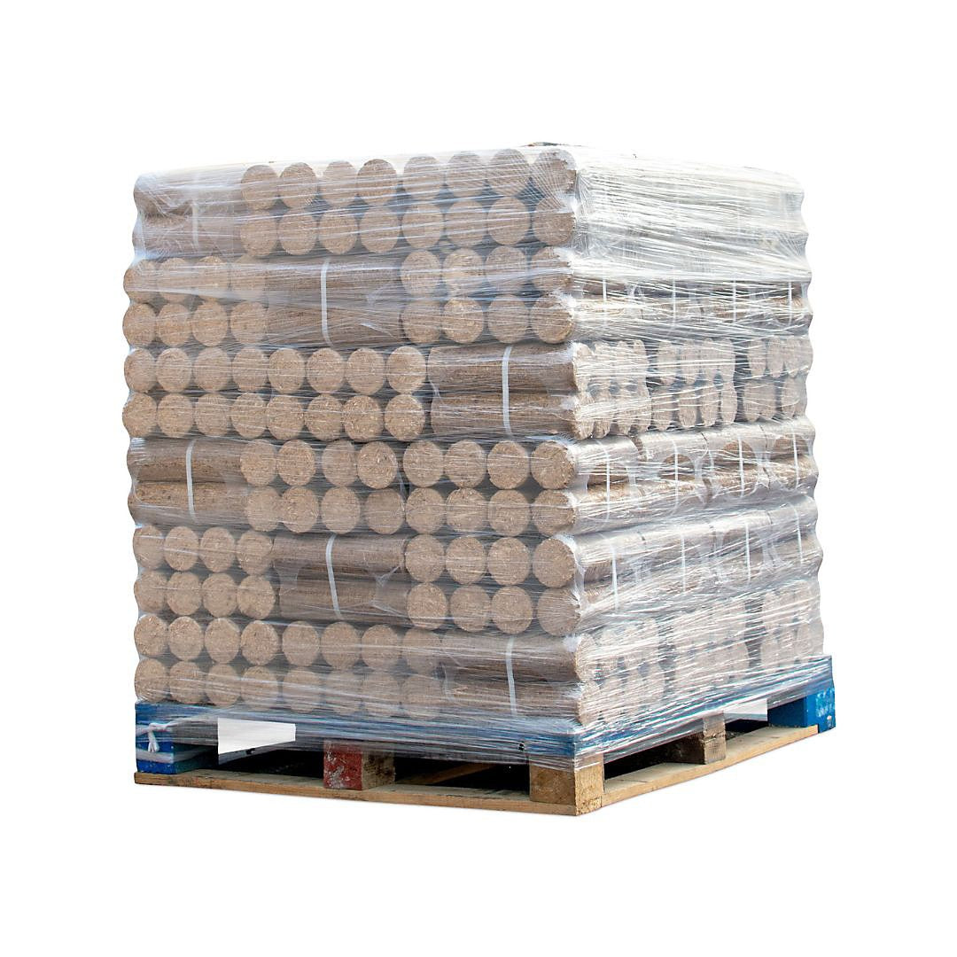 1000 kg gepresste Holzscheite pro Tag, verdichtetes Brennholz für Holzöfen und Kamine