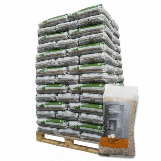 HS Timber Holzpellets – Palette mit 66 Säcken à 15 kg – 100 % Nadelholz